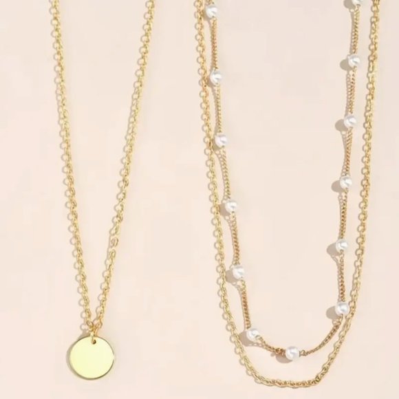 14K Gold filled Layering Pearl Necklace - Picture 3 of 4